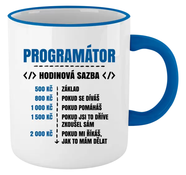 Hrnek Hodinová sazba - programátor