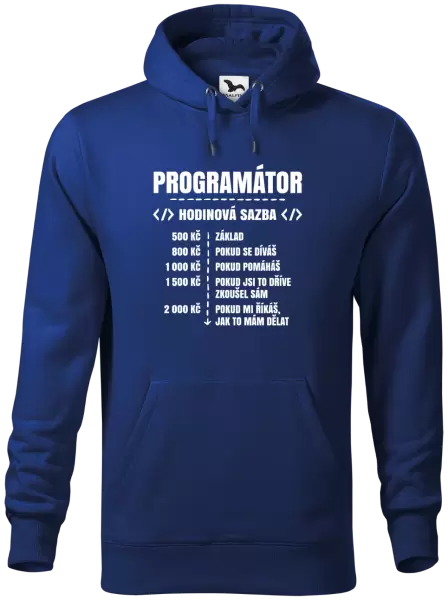 Pánská mikina Hodinová sazba - programátor