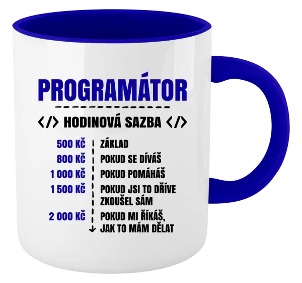 Hrnek Hodinová sazba - programátor