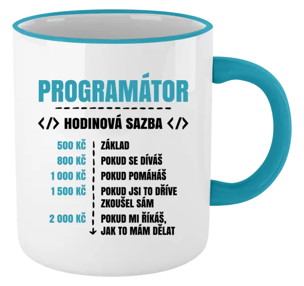 Hrnek Hodinová sazba - programátor
