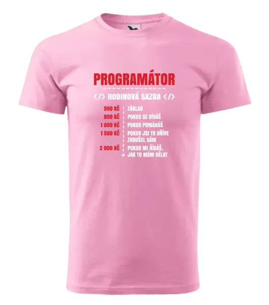Pánské tričko Hodinová sazba - programátor