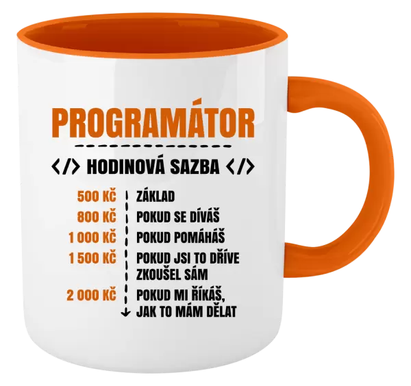 Hrnek Hodinová sazba - programátor