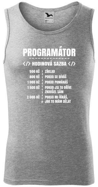 Pánské tílko Hodinová sazba - programátor