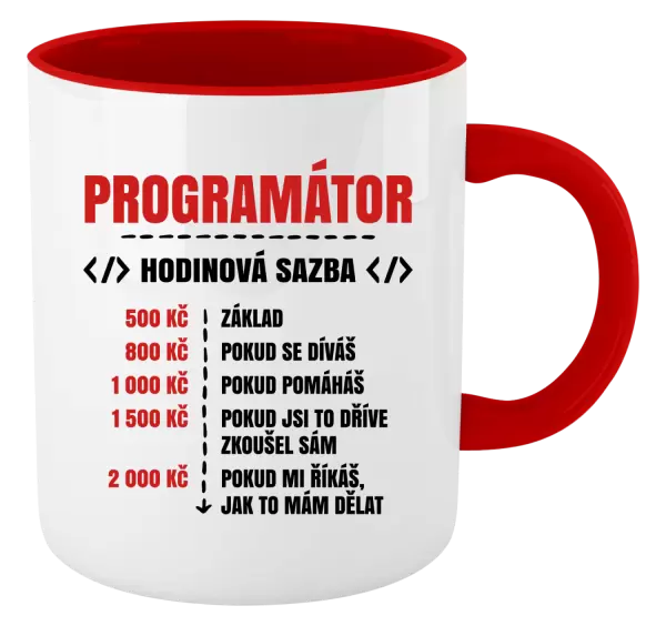 Hrnek Hodinová sazba - programátor