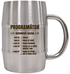 Nerezový chladicí půllitr Hodinová sazba - programátor