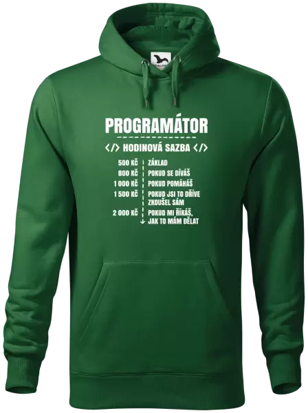 Pánská mikina Hodinová sazba - programátor