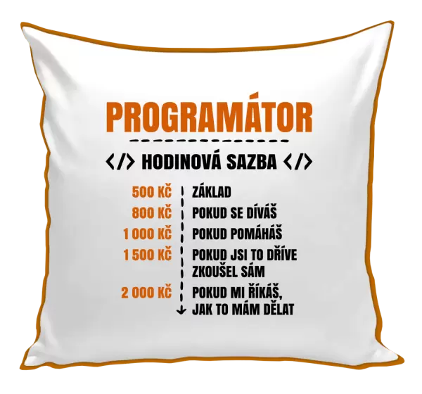 Polštář Hodinová sazba - programátor