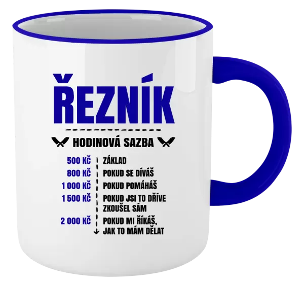 Hrnek Hodinová sazba - řezník