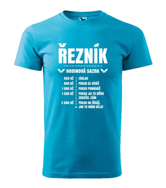 Pánské tričko Hodinová sazba - řezník