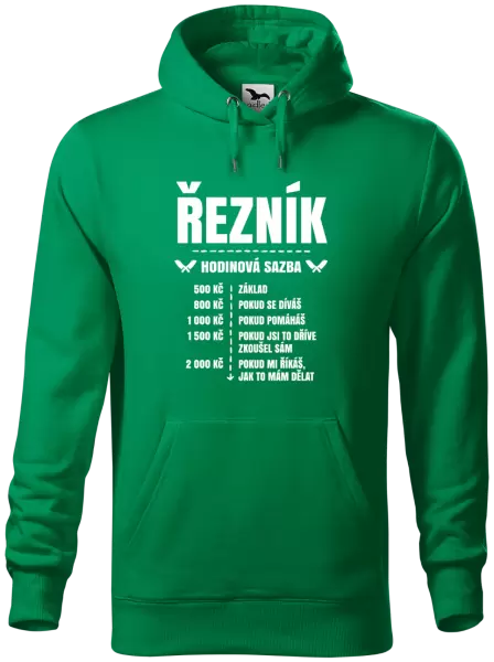 Pánská mikina Hodinová sazba - řezník