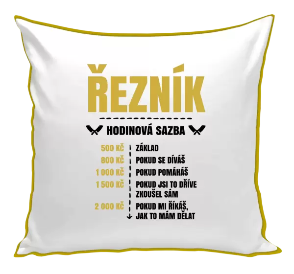 Polštář Hodinová sazba - řezník