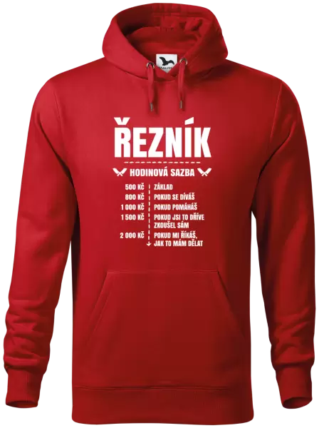 Pánská mikina Hodinová sazba - řezník