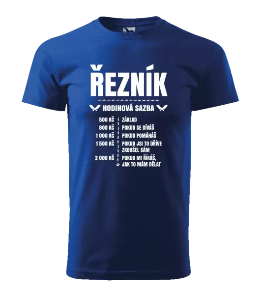 Pánské tričko Hodinová sazba - řezník