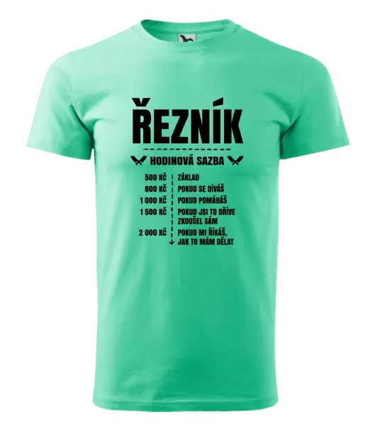 Pánské tričko Hodinová sazba - řezník