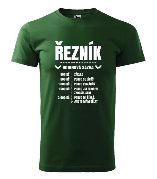 Pánské tričko Hodinová sazba - řezník