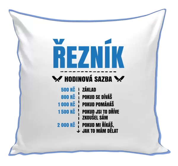 Polštář Hodinová sazba - řezník