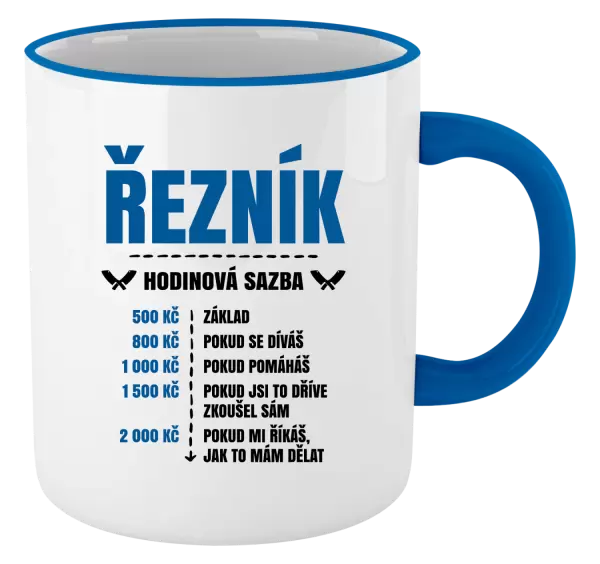 Hrnek Hodinová sazba - řezník