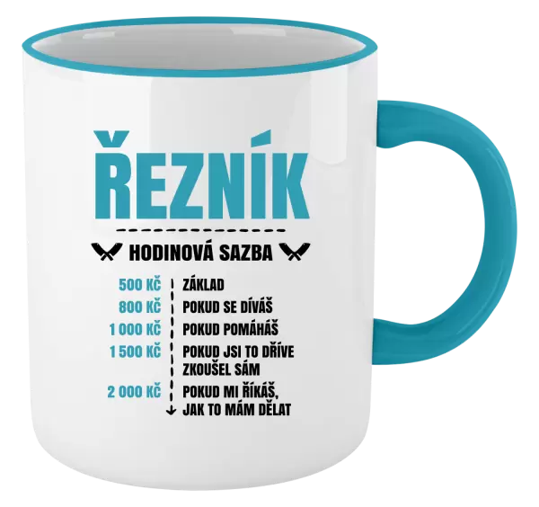 Hrnek Hodinová sazba - řezník