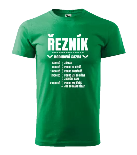 Pánské tričko Hodinová sazba - řezník