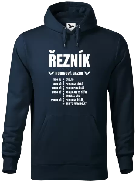 Pánská mikina Hodinová sazba - řezník
