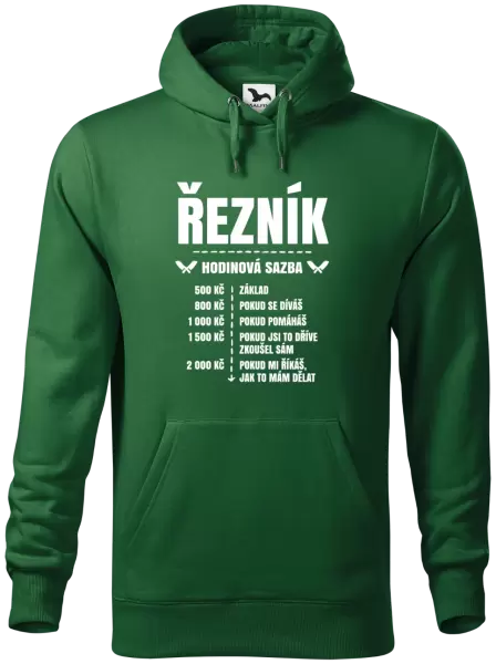 Pánská mikina Hodinová sazba - řezník