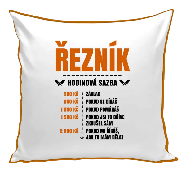 Polštář Hodinová sazba - řezník