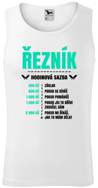 Pánské tílko Hodinová sazba - řezník