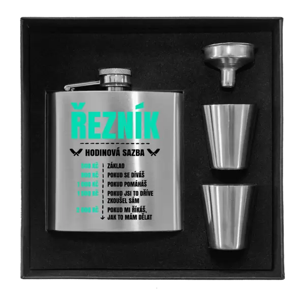 Placatka v krabičce Hodinová sazba - řezník