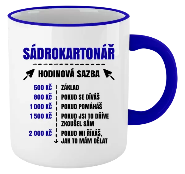 Hrnek Hodinová sazba - sádrokartonář