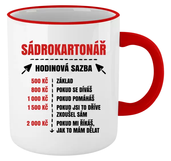 Hrnek Hodinová sazba - sádrokartonář
