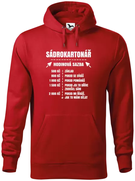 Pánská mikina Hodinová sazba - sádrokartonář