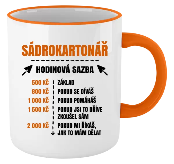 Hrnek Hodinová sazba - sádrokartonář