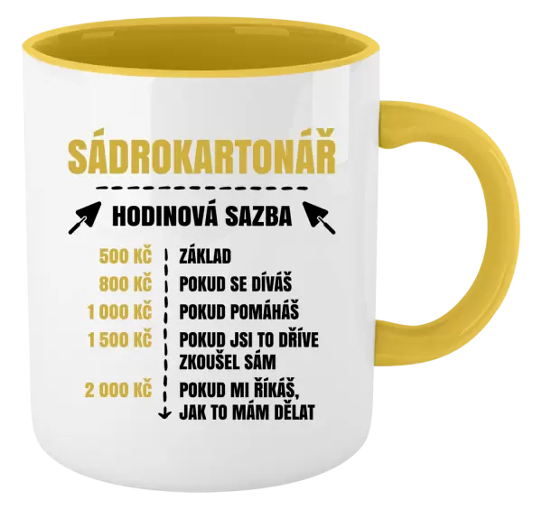 Hrnek Hodinová sazba - sádrokartonář