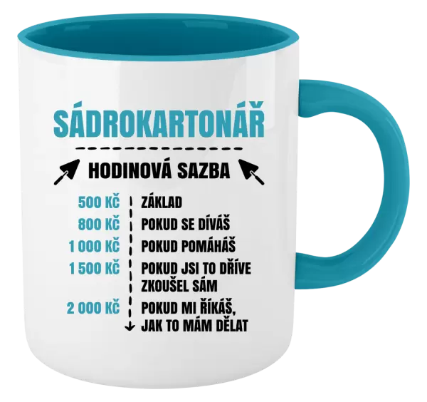 Hrnek Hodinová sazba - sádrokartonář