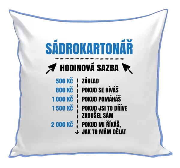 Polštář Hodinová sazba - sádrokartonář