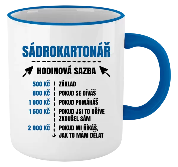 Hrnek Hodinová sazba - sádrokartonář