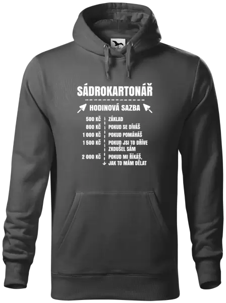 Pánská mikina Hodinová sazba - sádrokartonář