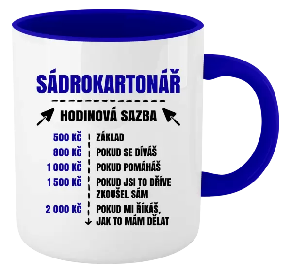 Hrnek Hodinová sazba - sádrokartonář