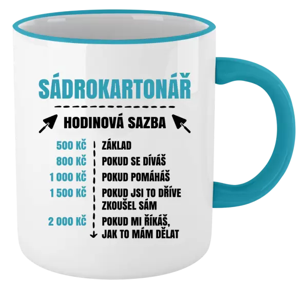 Hrnek Hodinová sazba - sádrokartonář