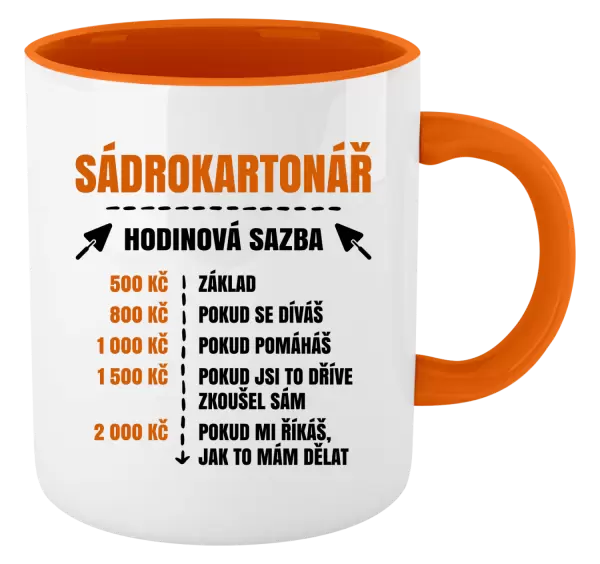 Hrnek Hodinová sazba - sádrokartonář