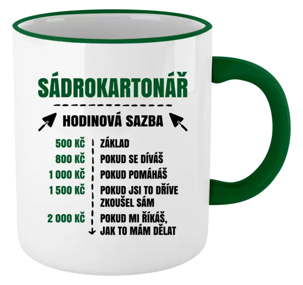 Hrnek Hodinová sazba - sádrokartonář