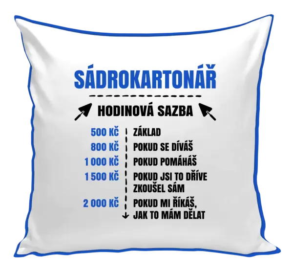 Polštář Hodinová sazba - sádrokartonář