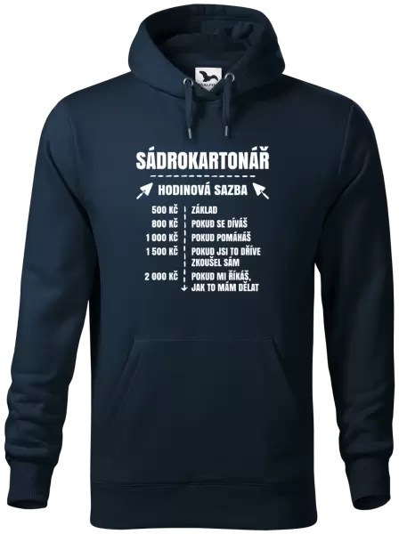 Pánská mikina Hodinová sazba - sádrokartonář