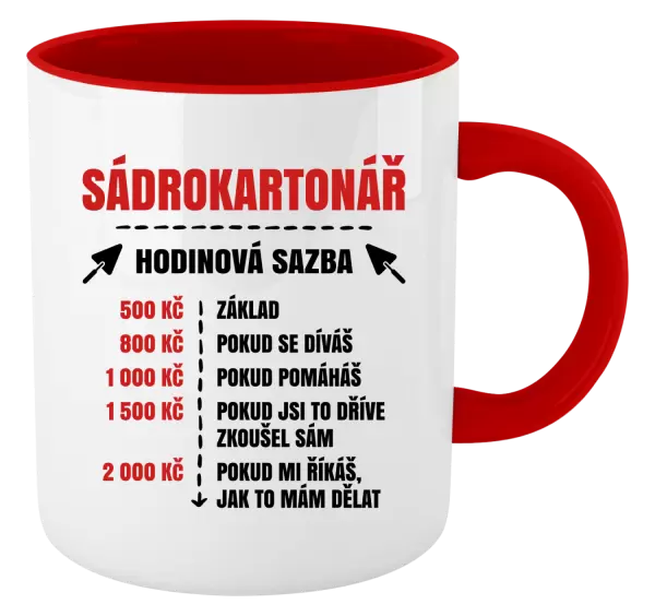 Hrnek Hodinová sazba - sádrokartonář