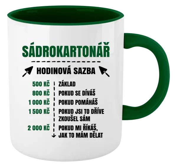 Hrnek Hodinová sazba - sádrokartonář