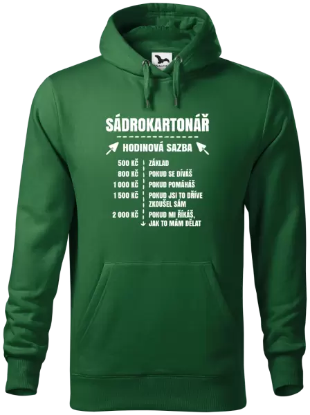 Pánská mikina Hodinová sazba - sádrokartonář