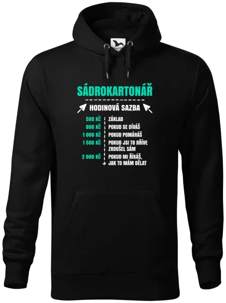 Pánská mikina Hodinová sazba - sádrokartonář