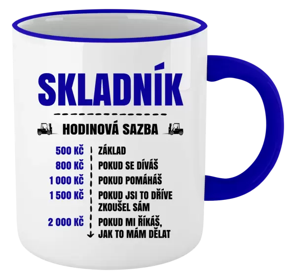 Hrnek Hodinová sazba - skladník