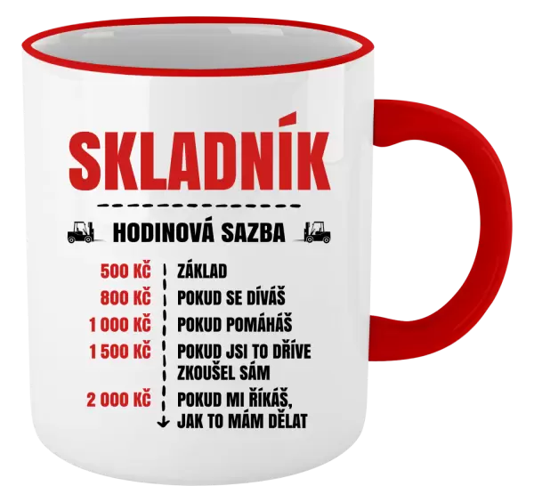 Hrnek Hodinová sazba - skladník