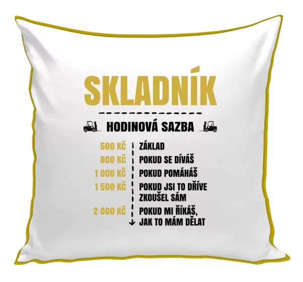Polštář Hodinová sazba - skladník